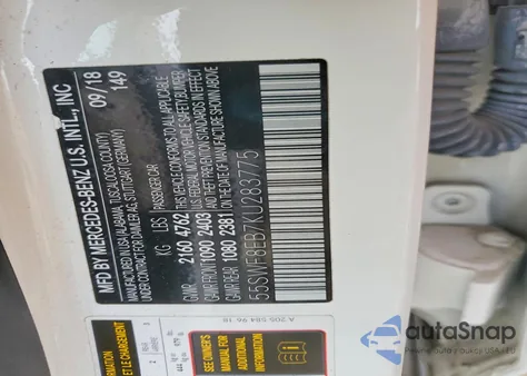 2019 Mercedes-Benz C 300 4Matic из США, поврежденный, VIN 55SWF8EB7KU283775